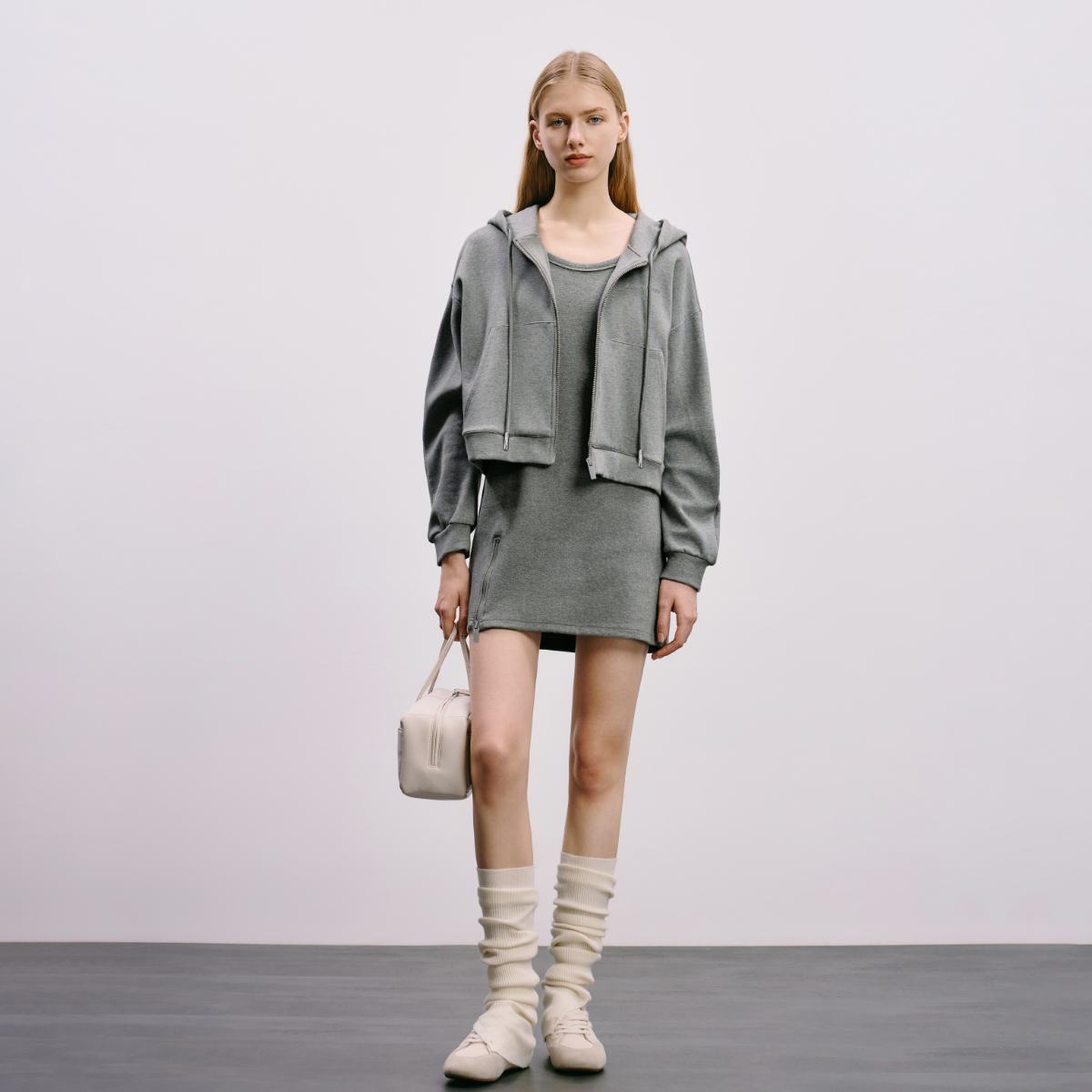 HAVVA连帽拉链卫衣外套+连衣裙两件套运动风女士套装2026春Z27520,淘宝优惠券,粉丝福利购,淘宝优惠卷