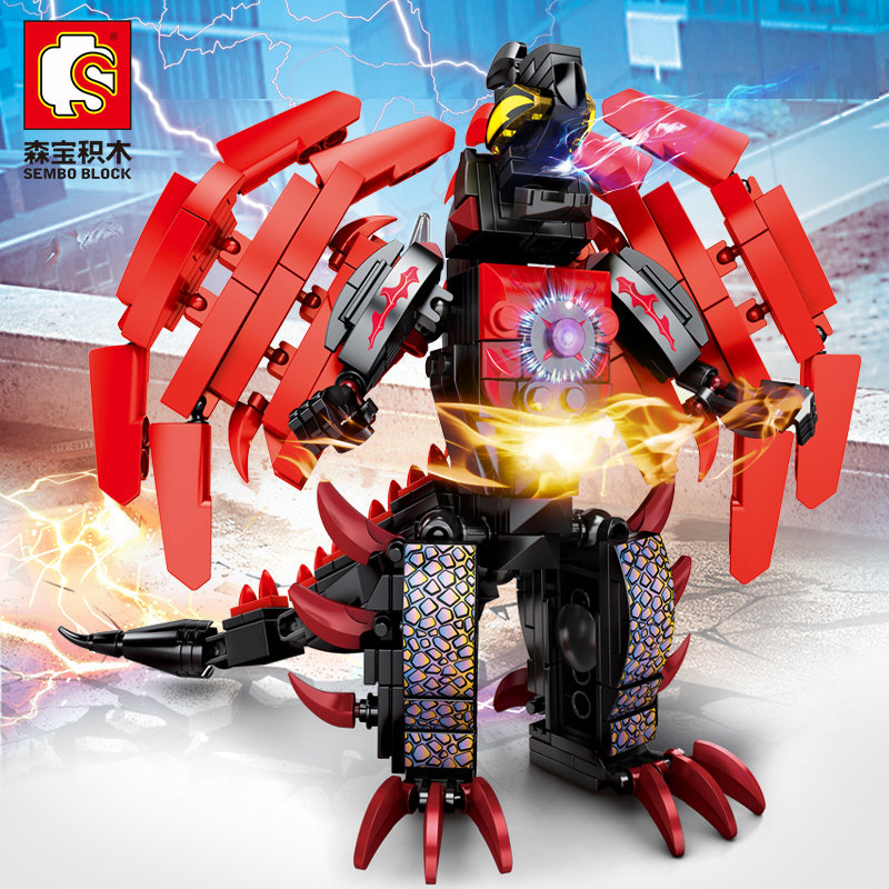 奥特曼怪兽益智哥斯拉乐高拼装玩具 博领玩具建构/拼插积木
