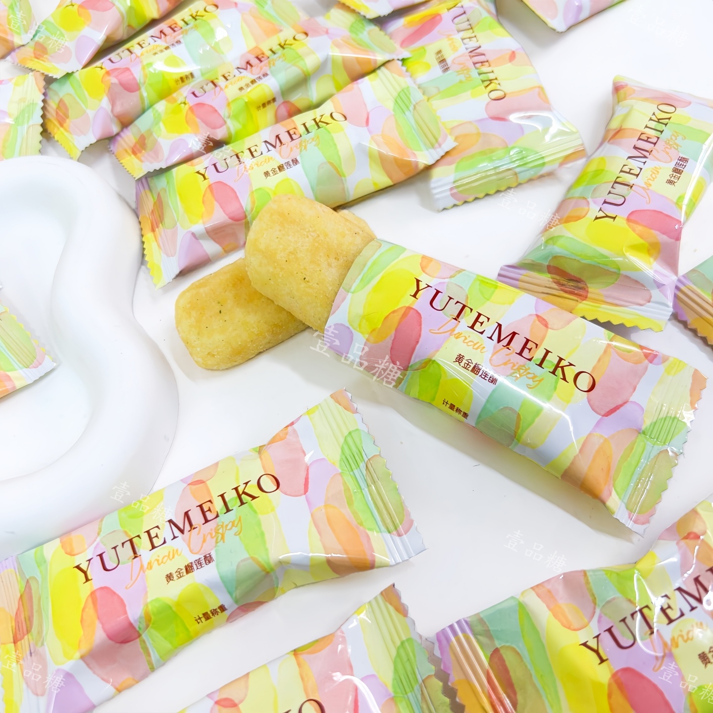 羽田铭菓黄金榴莲酥休闲结婚喜糖饼干招待高颜值散装休闲小零食 - 图3