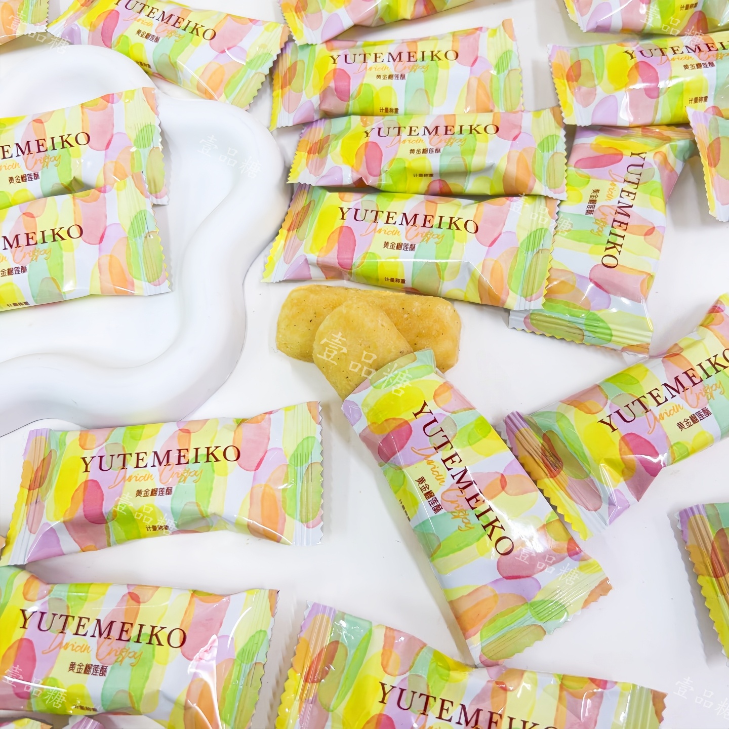 羽田铭菓黄金榴莲酥休闲结婚喜糖饼干招待高颜值散装休闲小零食 - 图2