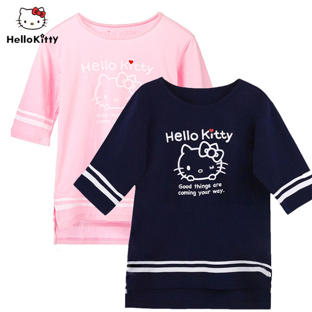 Hello Kitty children's pajamas three-quarter sleeve girls home wear