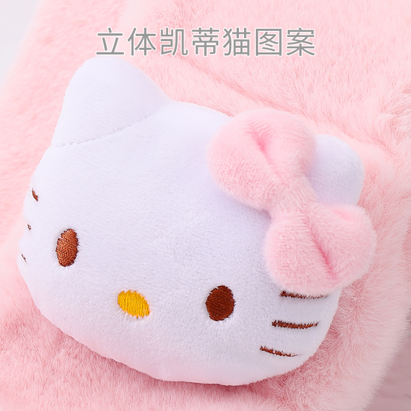 凯蒂猫儿童围巾秋冬季公主女童围脖保暖加厚耳罩小孩宝宝毛绒脖套