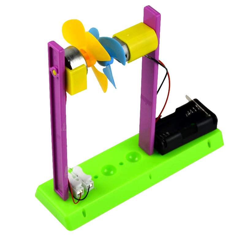 DIY手工自制风力发电小学生科学实验玩教具科技小制作材料风能
