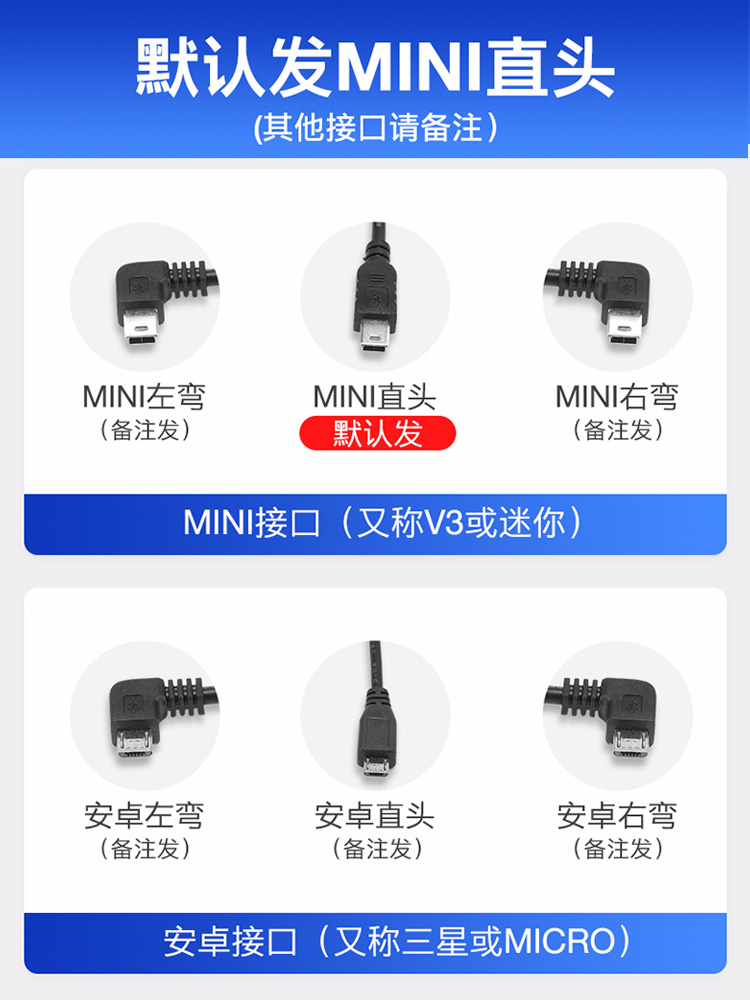 行车记录仪电源线连接线GPS导航充电器多功能usb点烟器车充插头-图2