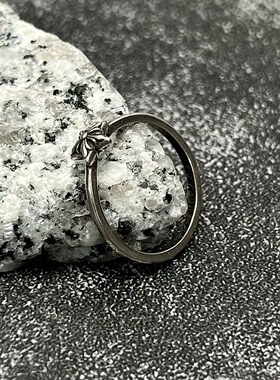 克罗泰银复古做旧！五角星泡泡堂戒指 个性百搭款