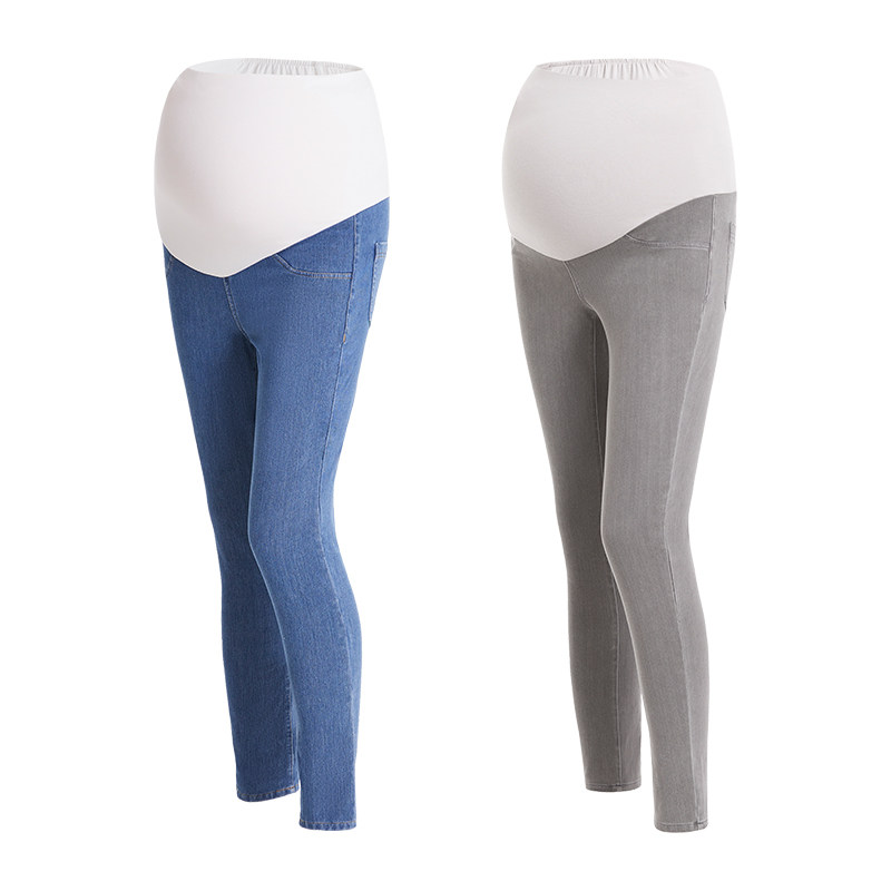 日本犬印孕妇时尚外穿九分牛仔裤 龙婴本铺母婴孕妇打底裤