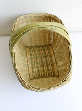 纯手工编制竹制品 手提竹篮竹编 环保购物篮收纳筐篮水果篮工艺