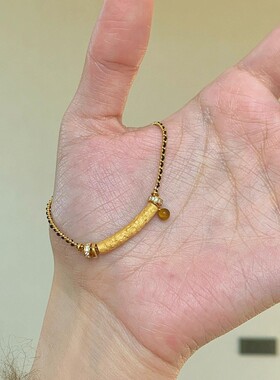 轻奢小香风虎眼石黑金编织绳手链女个性百搭颈链独特小众设计手饰