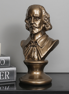 客厅玄关装饰品莎士比亚头像雕塑