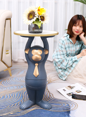 猴子电视柜沙发轻奢风落地摆件