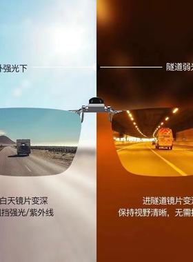 墨镜夹片男超轻开车专用太阳镜偏光镜片夹片式近视眼镜日夜两用女