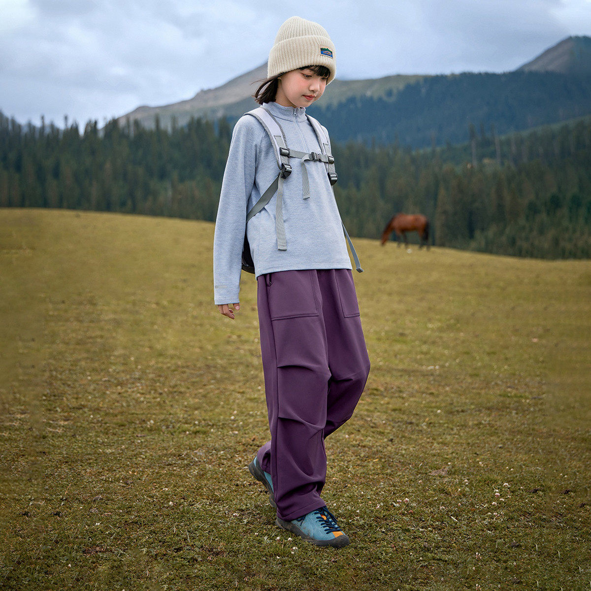 拓路者儿童软壳裤男童女童加绒长裤伞兵裤中大童冬季保暖运动裤子,淘宝优惠券,粉丝福利购,淘宝优惠卷