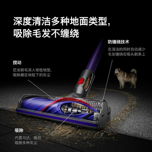 [官方配件]Dyson戴森V12吸尘器防缠绕直驱式吸头硬质地面地毯适用 - 图1