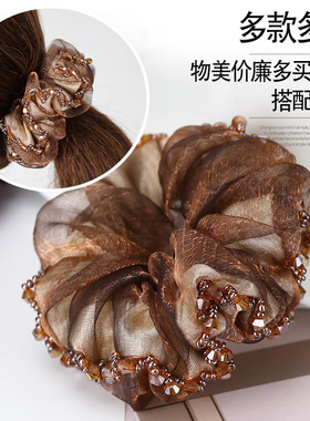 大肠发圈女丸子头肥肠饰品扎头发