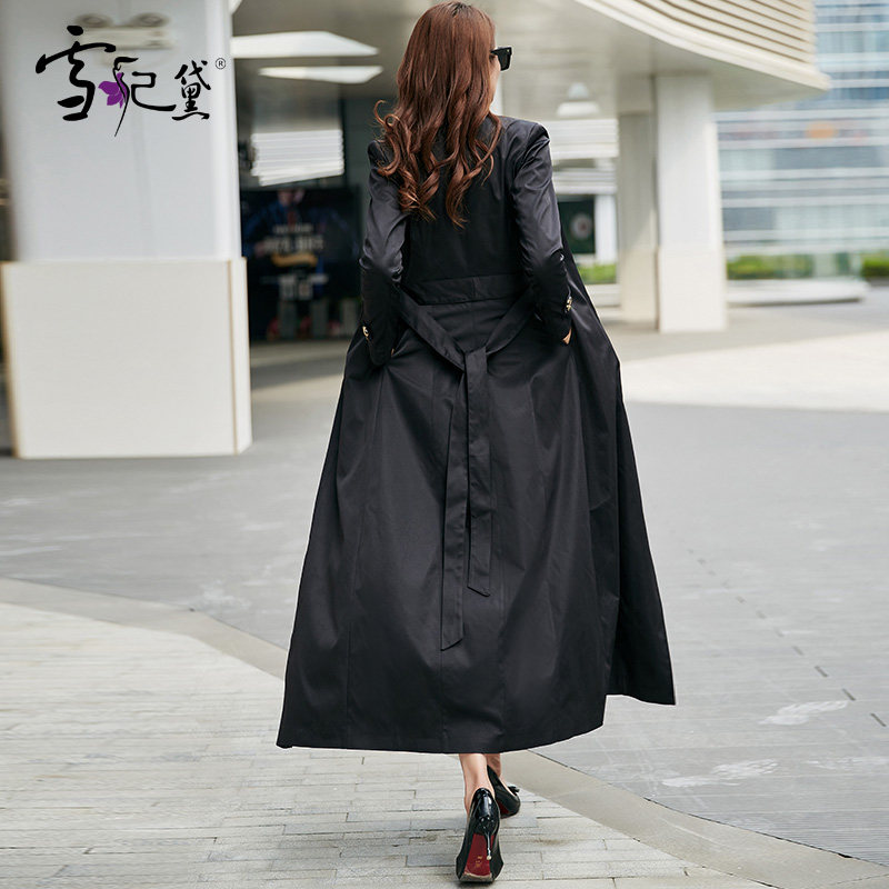 waitmore中长款春秋2020新款到风衣 雪妃黛风衣