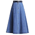 Denim skirt women's thin section small a-line skirt summer thin fat mm skirt 2021 large size umbrella skirt summer long skirt