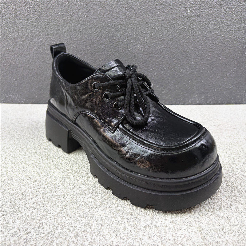 撤柜断码处理2026春季新款英伦风厚底乐福鞋女系带圆头松糕底单鞋,淘宝优惠券,粉丝福利购,淘宝优惠卷