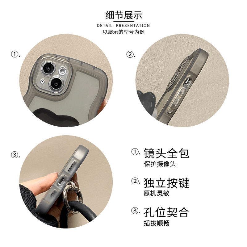 大波浪爱心支架小米12手机壳小米11pro新款k50保护套红米note11tpro透明10s防摔note9pro女k40全包k30pro软壳 - 图3