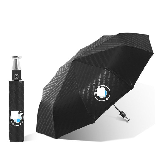 可定制 宝马雨伞 4S店礼品太阳伞原装大黑伞汽车全自动折叠长柄 - 图1