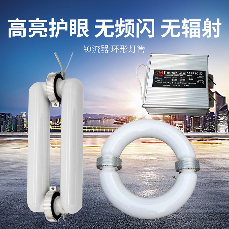 低频无极灯镇流器环形矩形灯管高频电源100W120W150W200W照明配件