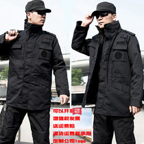 Autumn and winter security for training in black combat training multifunction big clothes grid anti-cold cotton clothes combat cotton padded jacket cold storage cotton