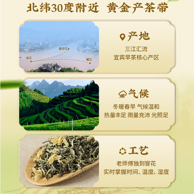 林湖飘雪2023新茶茉莉花茶(严选)浓香型品质小包装独立袋装60g-图1