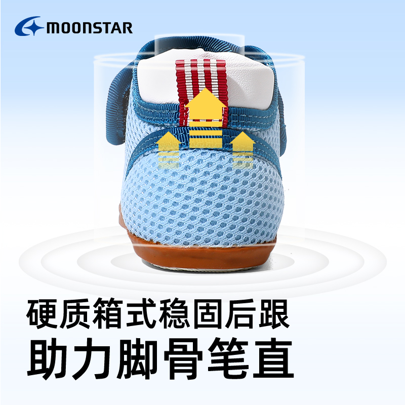 MOONSTAR月星0-3岁男女童学步凉鞋日本制进口幼童鞋夏透气机能鞋 - 图2