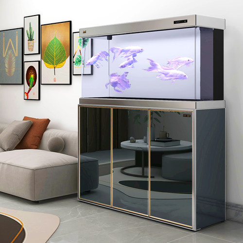 森森鱼缸微透底柜大型客厅家用生态金鱼缸玻璃底过滤免换水水族箱 - 图2