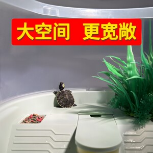 森森养乌龟专用缸家用龟缸乌龟饲养缸小乌龟专用缸爬台晒台乌龟缸