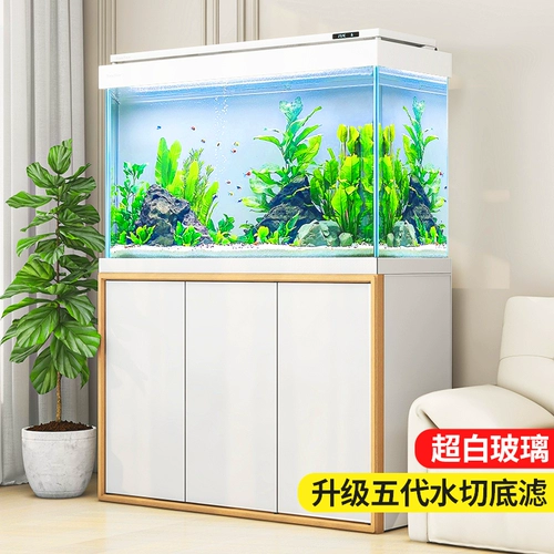 Sensen New Product Light Luxury Large -Scale Ultra -White Glass Living Home Рыба