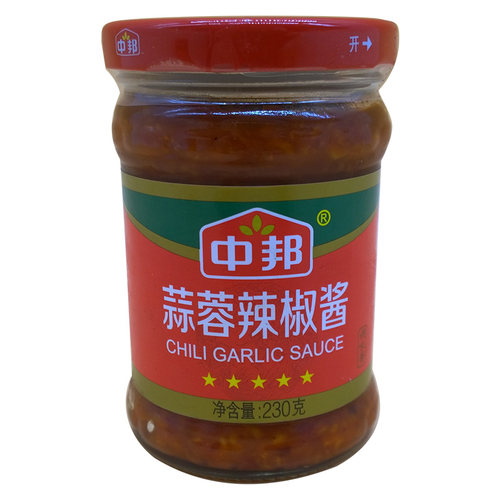 中邦蒜蓉辣椒酱230g炒菜火锅蘸酱剁椒辣鲜椒蒜香辣酱拌面下饭酱菜 - 图3