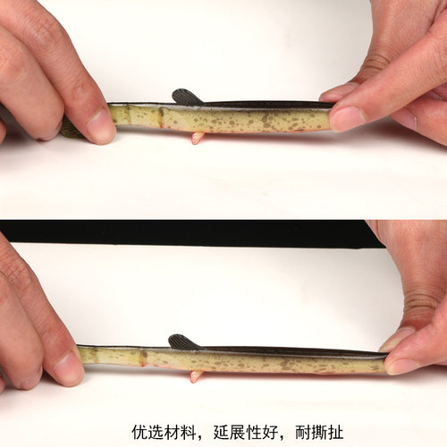 泥鳅假饵路亚翘嘴专用克星鲈鱼仿真软饵t尾软虫微物拟饵仿生饵 - 图2