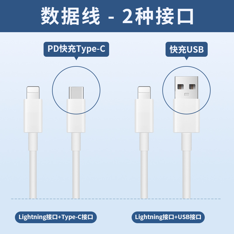 潮拍适用iPhone14数据线13苹果12充电线器6手机XS快充X加长XR单头8p短iPad平板11闪充ios冲PD2米Max正品7plus - 图1