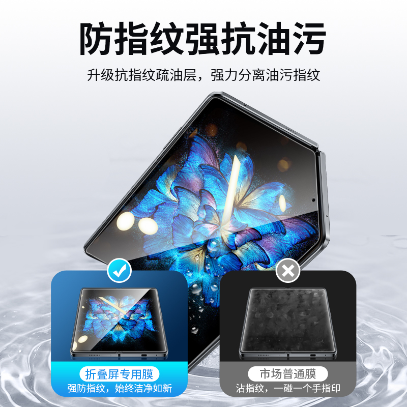 适用vivoxfold3/2手机保护膜xfold+防窥膜vivo钢化水凝膜fold十折叠屏防窥外屏防摔全包内侧边铰链膜全包镜头