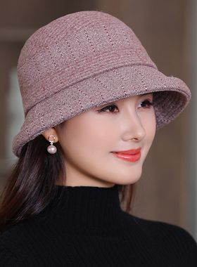 冬季帽子显脸小中老年妈妈