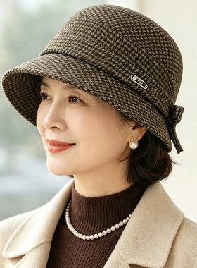中老年妈妈秋冬保暖渔夫帽