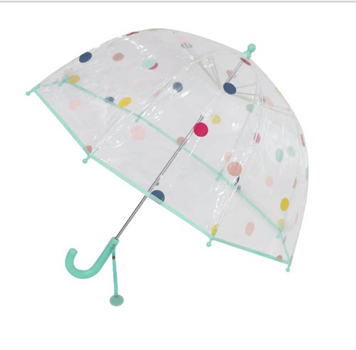 儿童夏季雨伞女童宝宝波点可爱透明小学生拍照轻便可爱透明儿童伞 - 图3