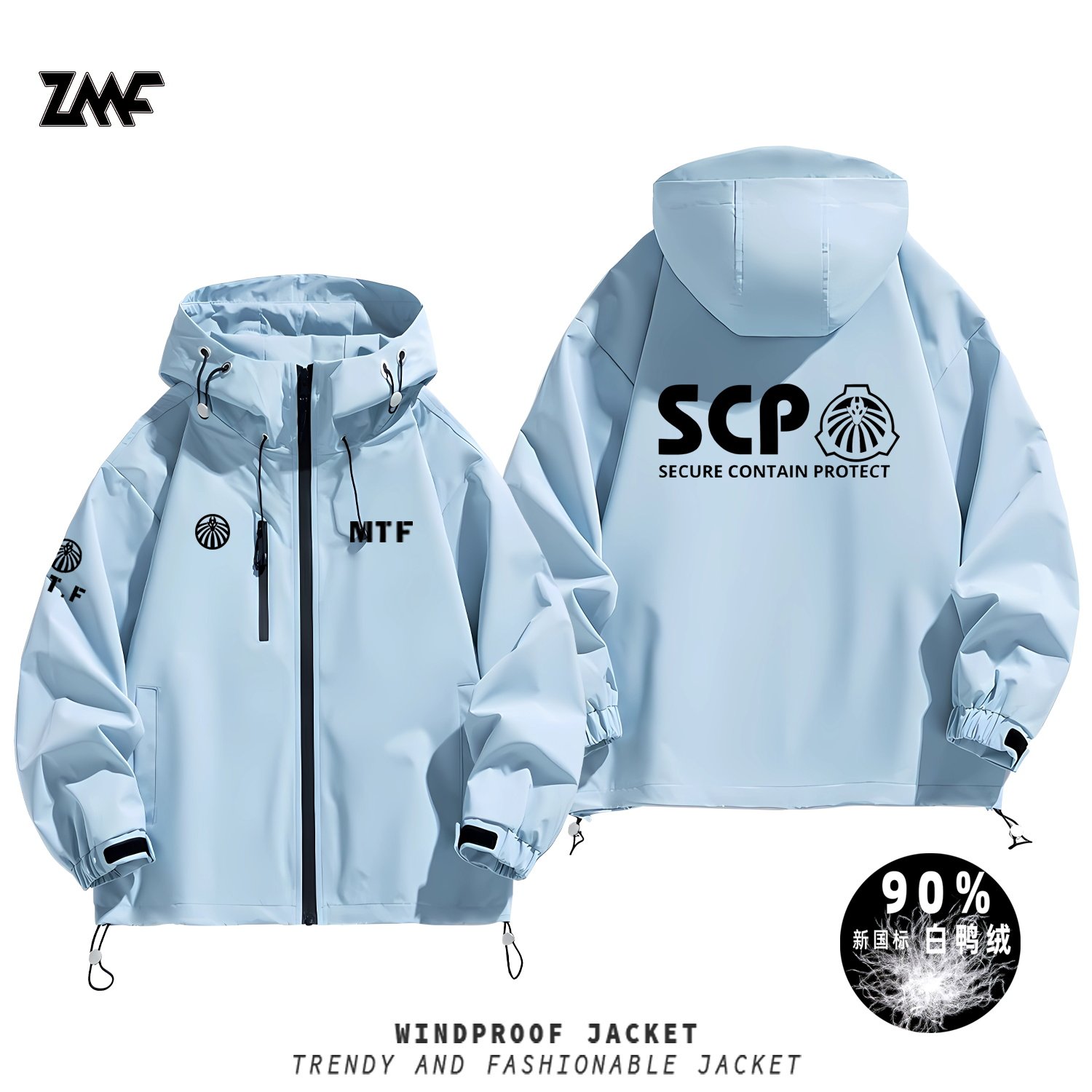 MTF机动特遣队SCP基金会虚拟组织周边可定制石墨烯羽绒保暖冲锋衣 - 图1