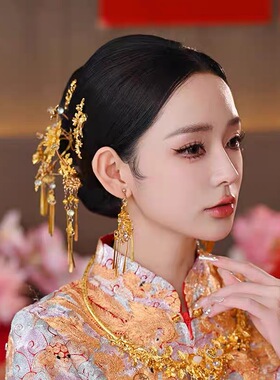 新中式新娘头饰人工旗袍气质发饰