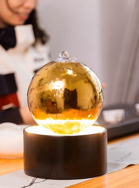 现代简约风水轮球流水喷泉摆件