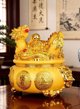龙摆件存钱罐客厅办公装饰吉祥物