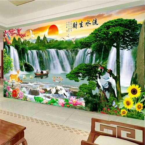 Cross -STITCH Вышивка 2022 Новая крупная атмосфера гостиной, богатство, богатство, богатый шаг самостоятельный