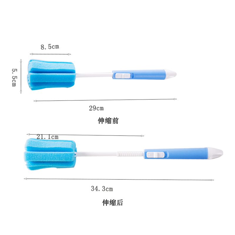 3个木浆棉杯刷保温杯海绵长柄杯子刷神器洗杯子刷子清洁刷奶瓶刷 - 图1