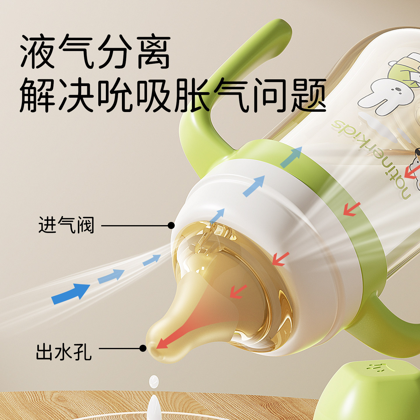 婴儿奶瓶PPSU防摔防胀气带吸管新生儿宝宝1-2-3岁专用鸭嘴喝水杯,淘宝优惠券,粉丝福利购,淘宝优惠卷