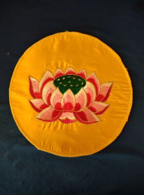 观音神像底座莲花布垫 刺绣神像披袍潮绣莲花佛衣菩萨龙袍披肩神