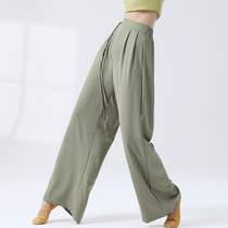 New dance long pants female adult modern dance broadlegged pants female straight cylinder loose with dance classical practice Mountain pants