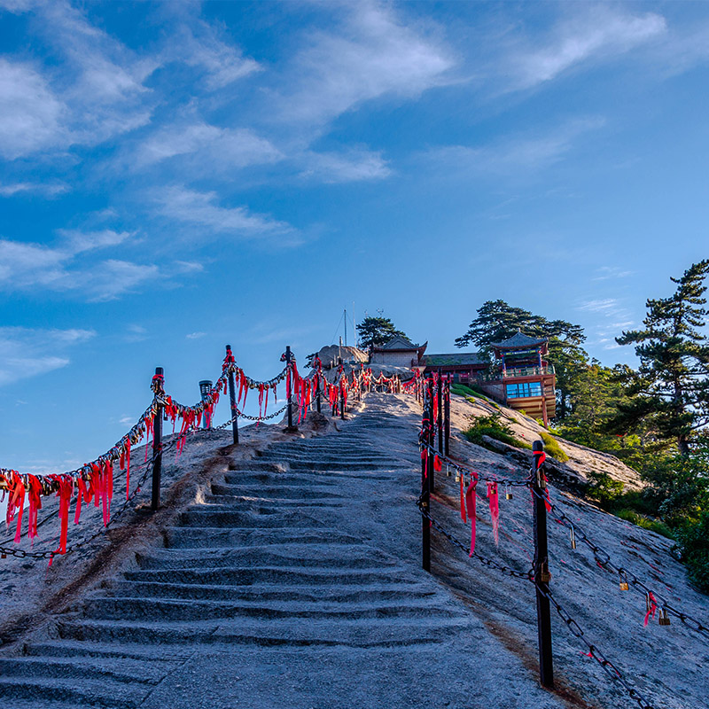 西安旅游华山一日游含门票往返索道可选免排队/16人团赠自热米饭-图0