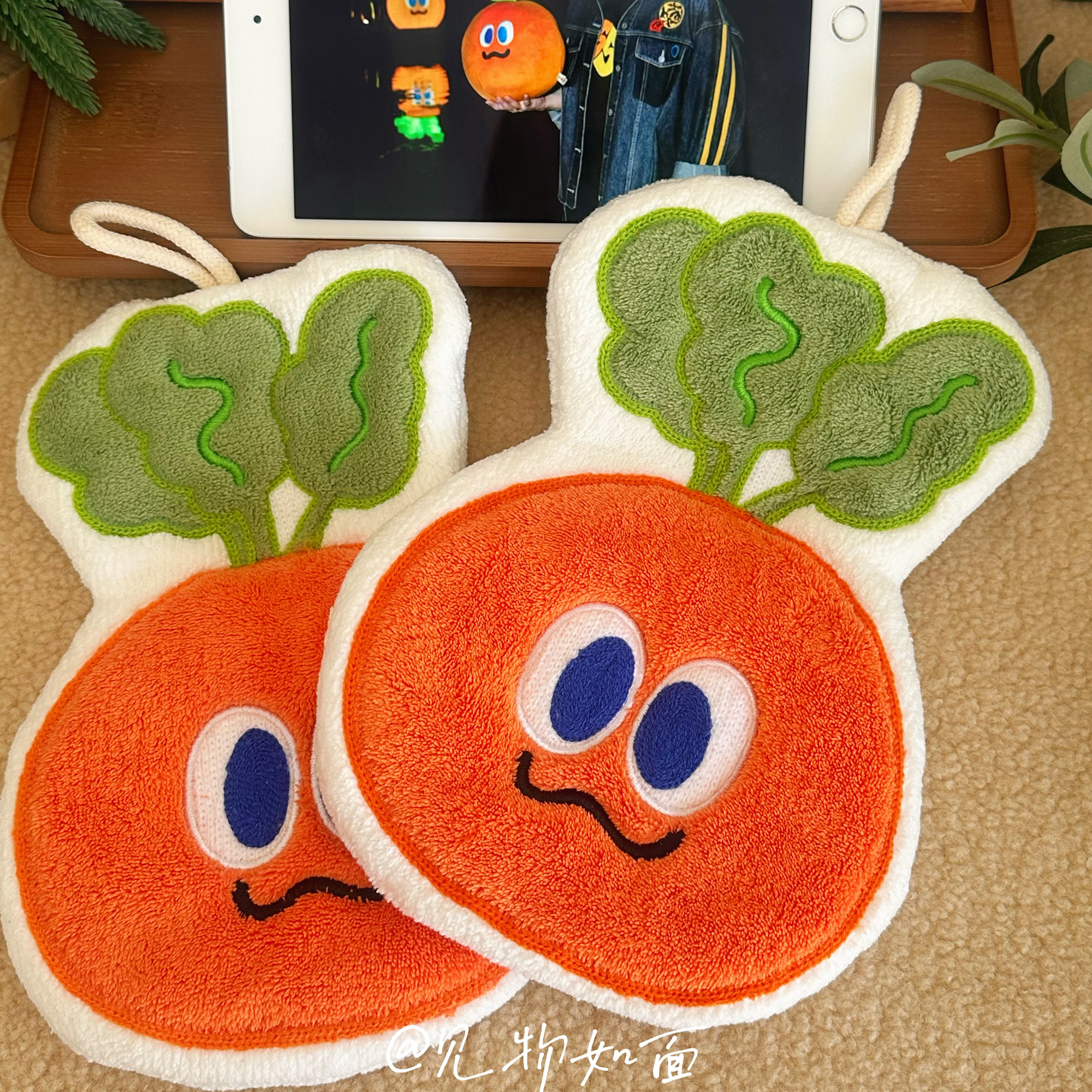 五月天阿信卜卜擦手巾可爱萝卜卡通擦手巾厨房卫生间毛巾吸水加厚,淘宝优惠券,粉丝福利购,淘宝优惠卷