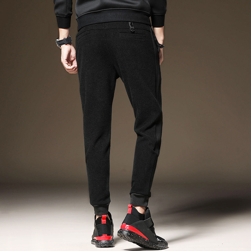 休闲男士加绒加厚束脚裤新款长裤子 梵亨休闲裤