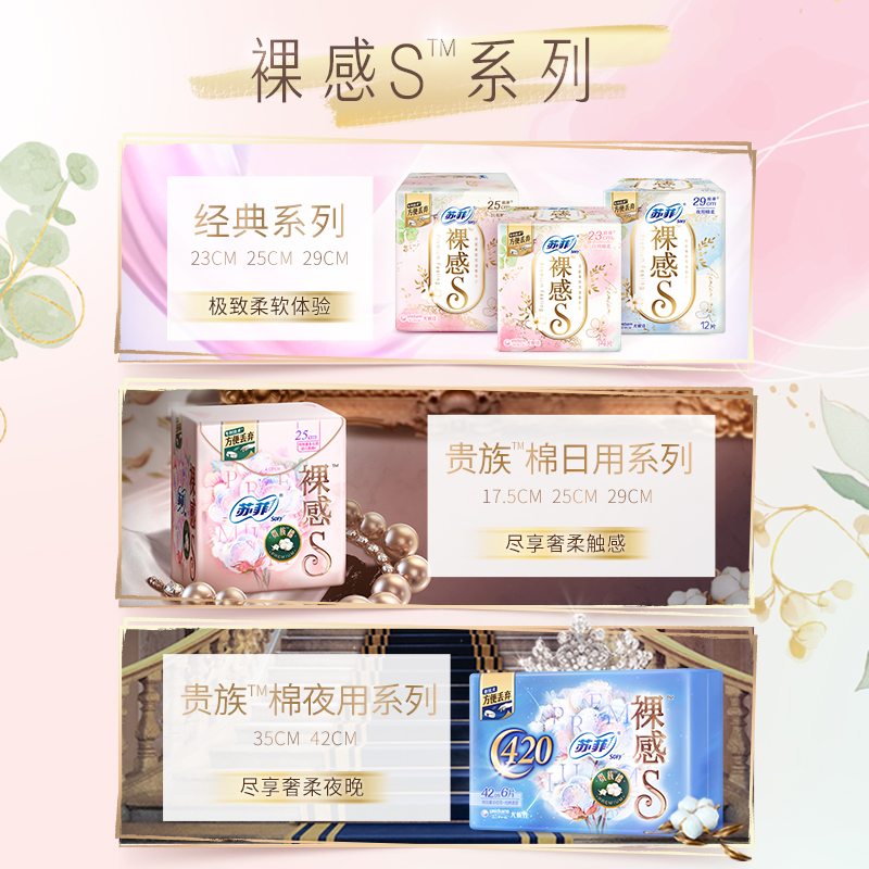 【凑54】苏菲裸感S卫生巾80片
